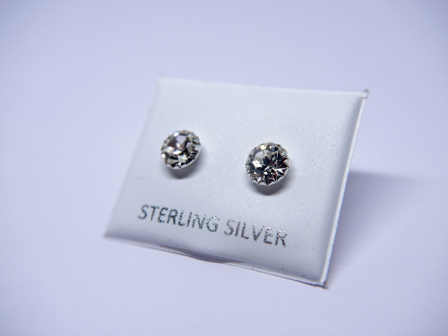6mm Round Cut Studs - 925 Sterling Silver