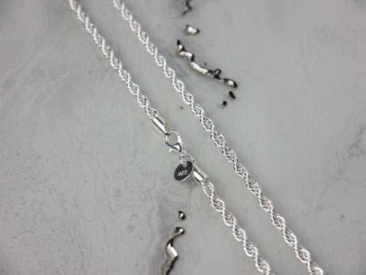 925 Sterling Silver Rope Chain