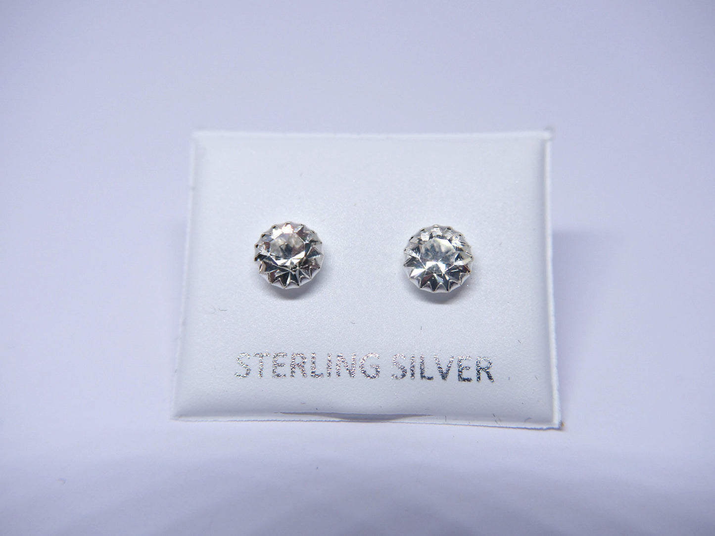 6mm Round Cut Studs - 925 Sterling Silver