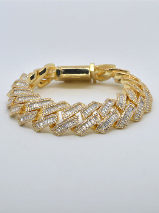 Cuban Baguette Bracelet Gold