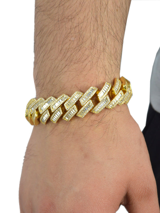 Cuban Baguette Bracelet Gold